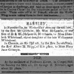 Elizabeth H Whitehead & William McLaurin Marriage
