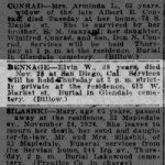 Elvin W Bennage - Funeral Notice