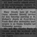 Francis Leo 'Frank' Coyne Funeral Services