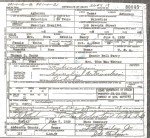 Nora Berry Beasley Henry Death Certificate