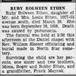Obituary for RUBY ROLWEEN ETHEN
