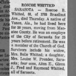 Roscoe Banks Whitted Obituary
