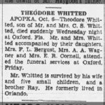 Theodore Whitted Obituary